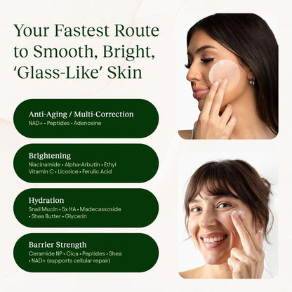 Lumma Sculpt Toner Pads & NAD+ Anti-Aging Moisturizing Cream
