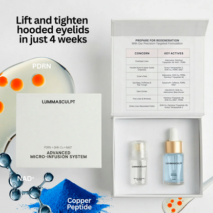 Multi-Peptide Micro-Infusion System 2.0 GHK-Cu + PDRN + NAD⁺ For Hooded Eyelids
