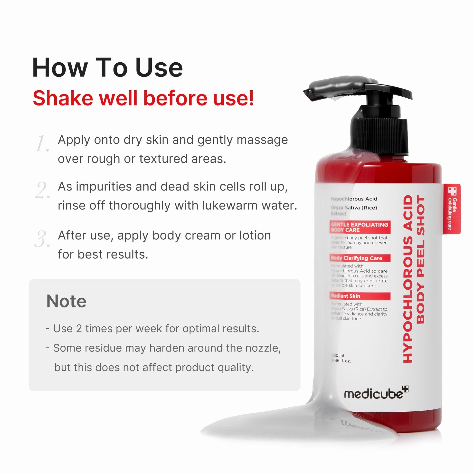 How to use — body peel shot