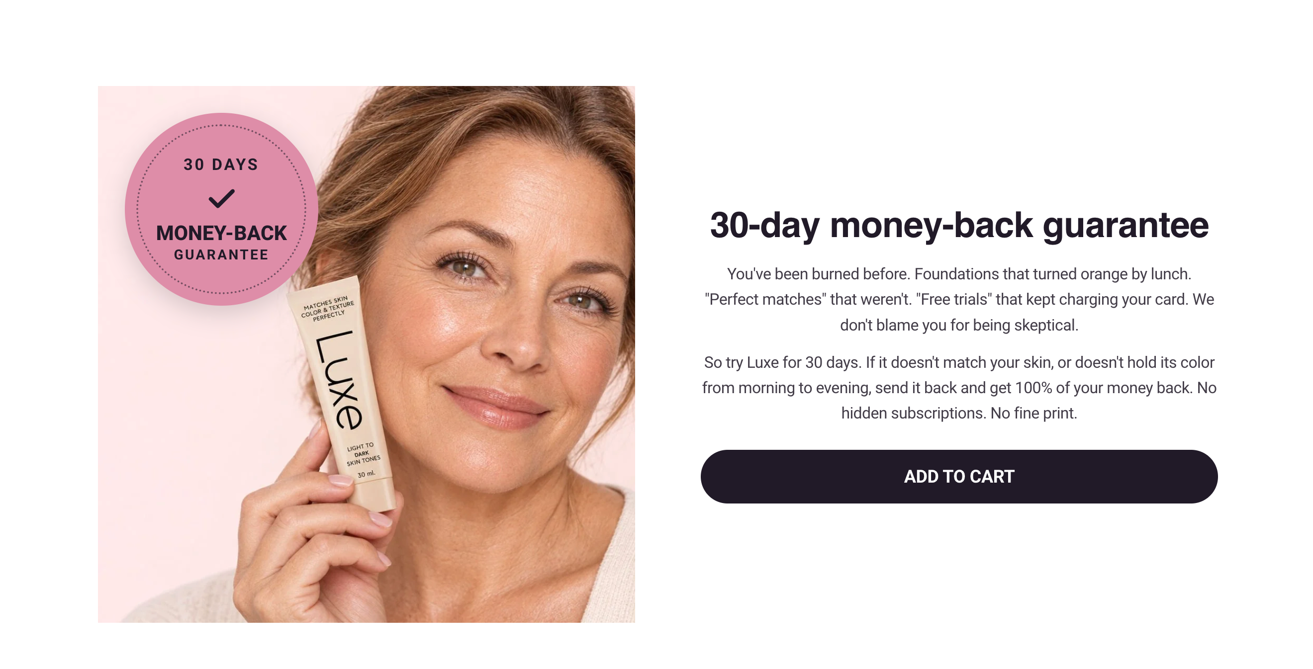 30-day money-back guarantee promotional graphic
